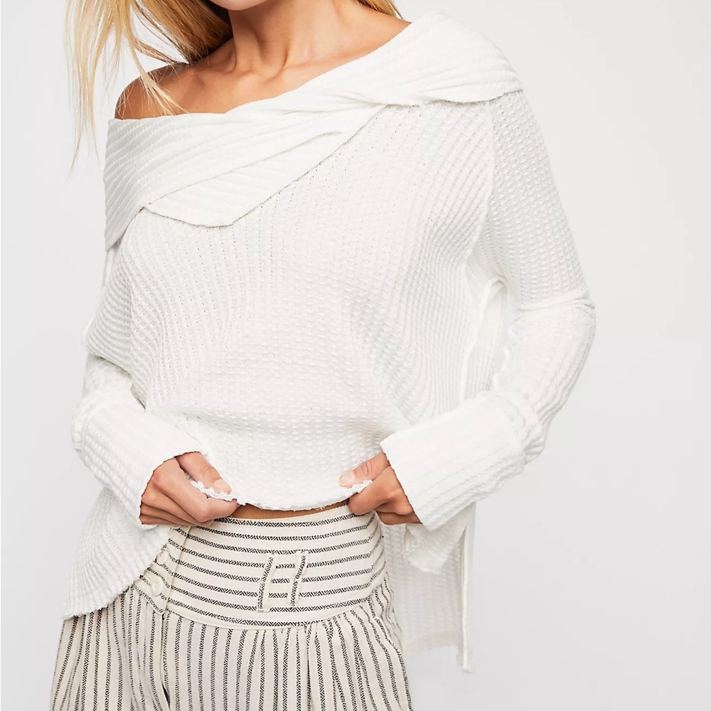 Free People We The Free Wildcat Thermal Ivory White Small